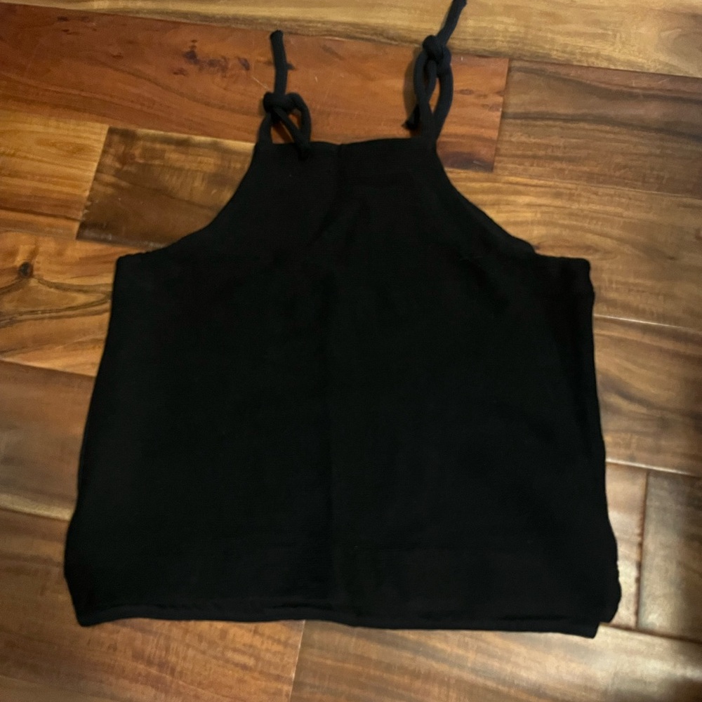 Madewell tied tank black size small (28)